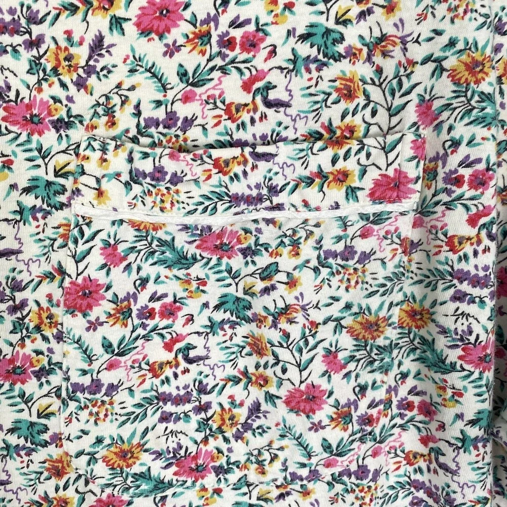 Victorias Secret Sleepshirt Womens Medium Floral 3/4‎ Sleeve Cotton Sleepwear